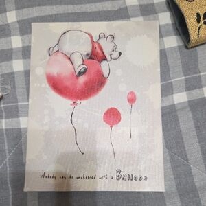 Charming Red Balloon Canvas Art